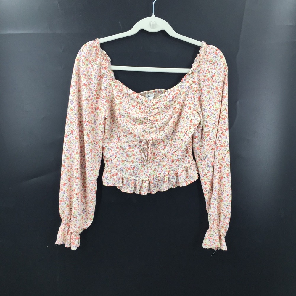 Japna ditsy‎ floral romantic renaissance smocked cottagecore fairycore top M